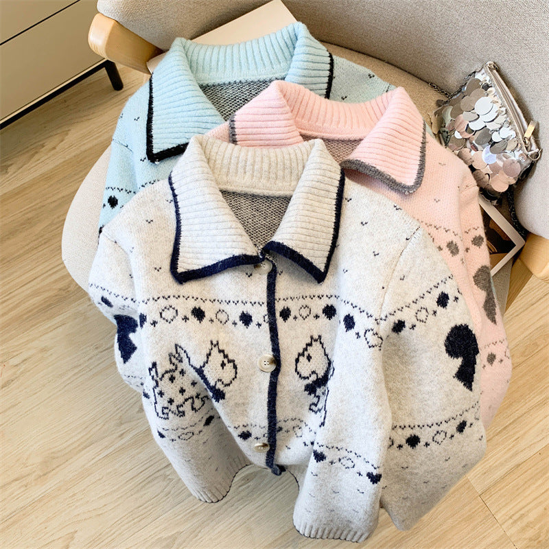 Isotta Woolen Cardigan In Grey