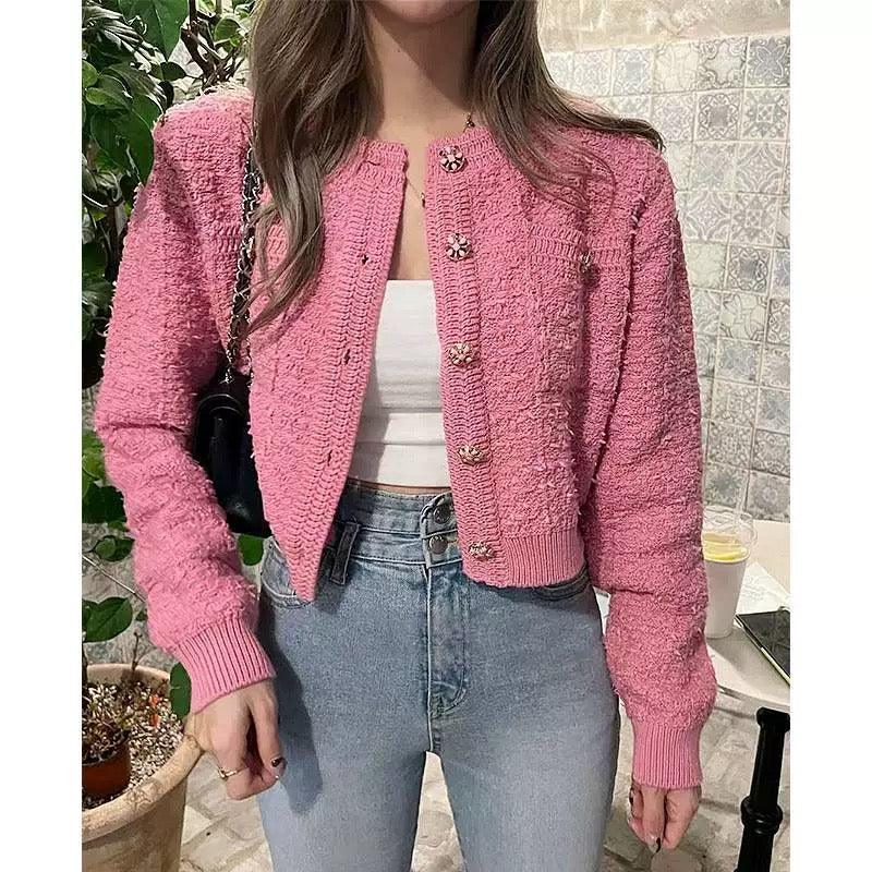 Elena Cropped Button Down Cardigan