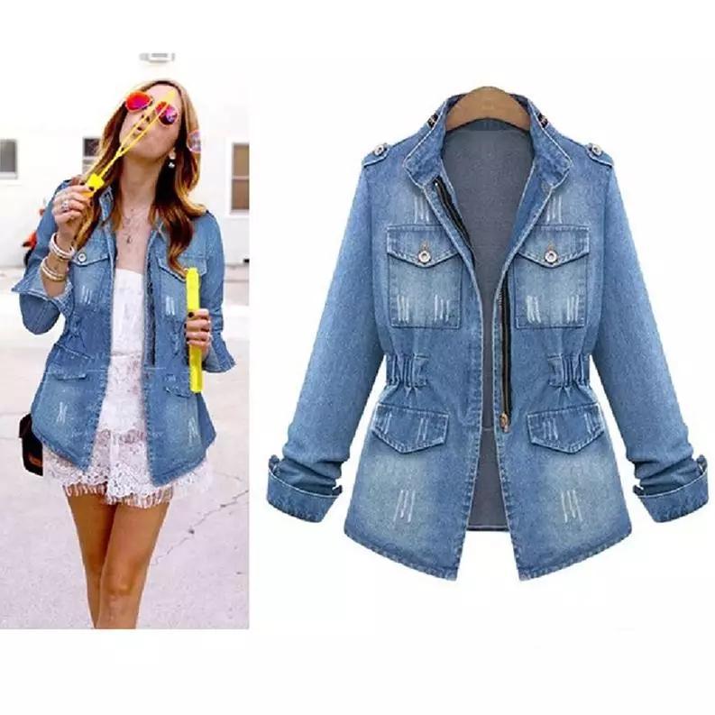 Sophia Luxe Denim jacket in Blue