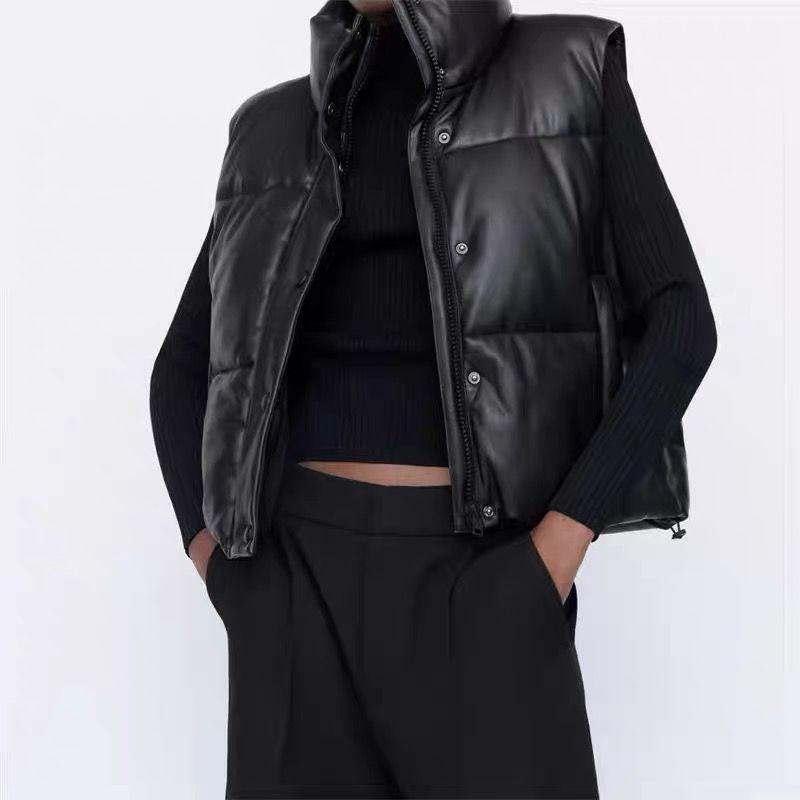 Magic PU Leather Jacket In Black