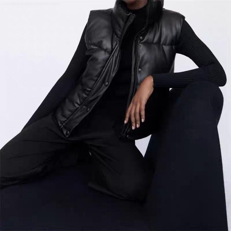 Magic PU Leather Jacket In Black