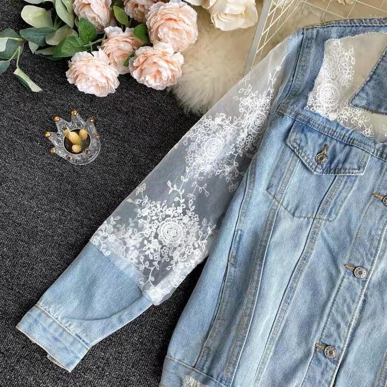 Patchwork Denim Jacket In Blue