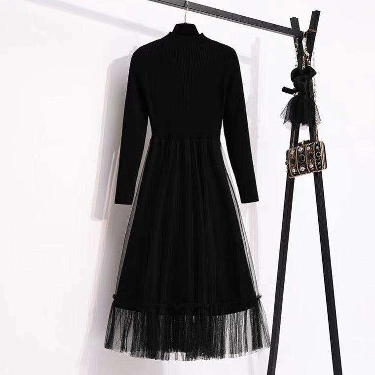 Leister Dress and Cape In Black