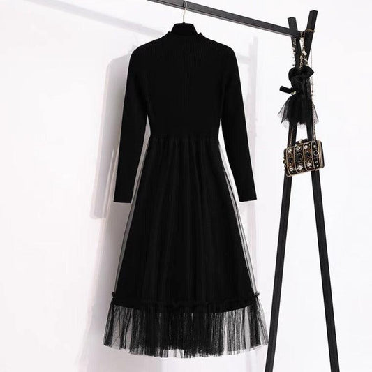 Leister Dress and Cape In Black