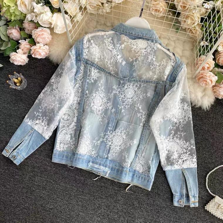 Patchwork Denim Jacket In Blue